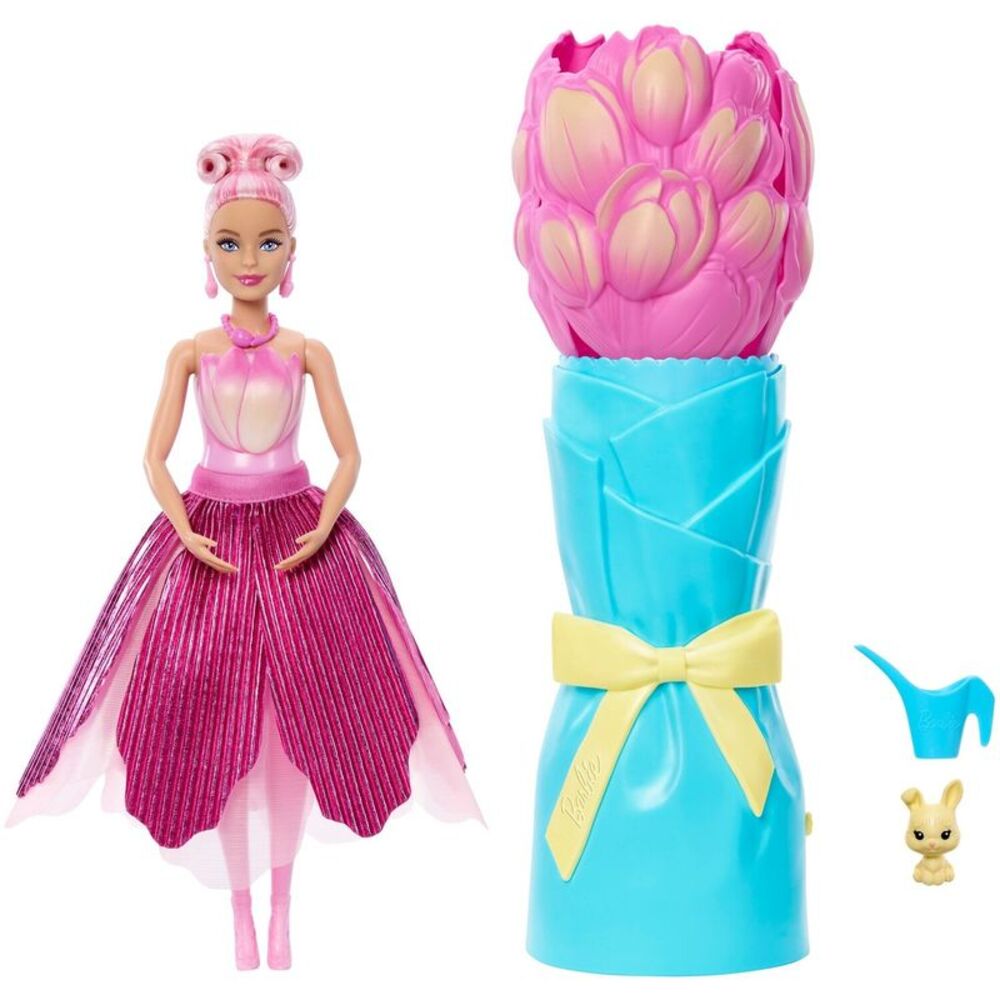 Barbie Petal Pop Doll & Bunny, Pink  COLLECTIBLES